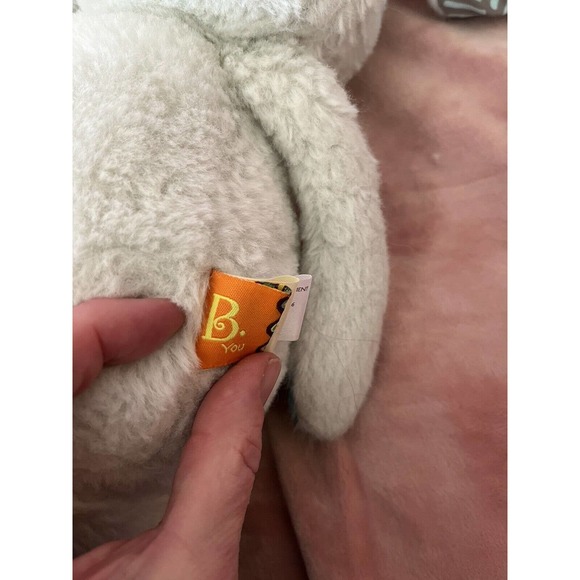 B You Minty Bunny 13” Plush Stuffed Animal. Peppy-mint green rabbit - Picture 4 of 5